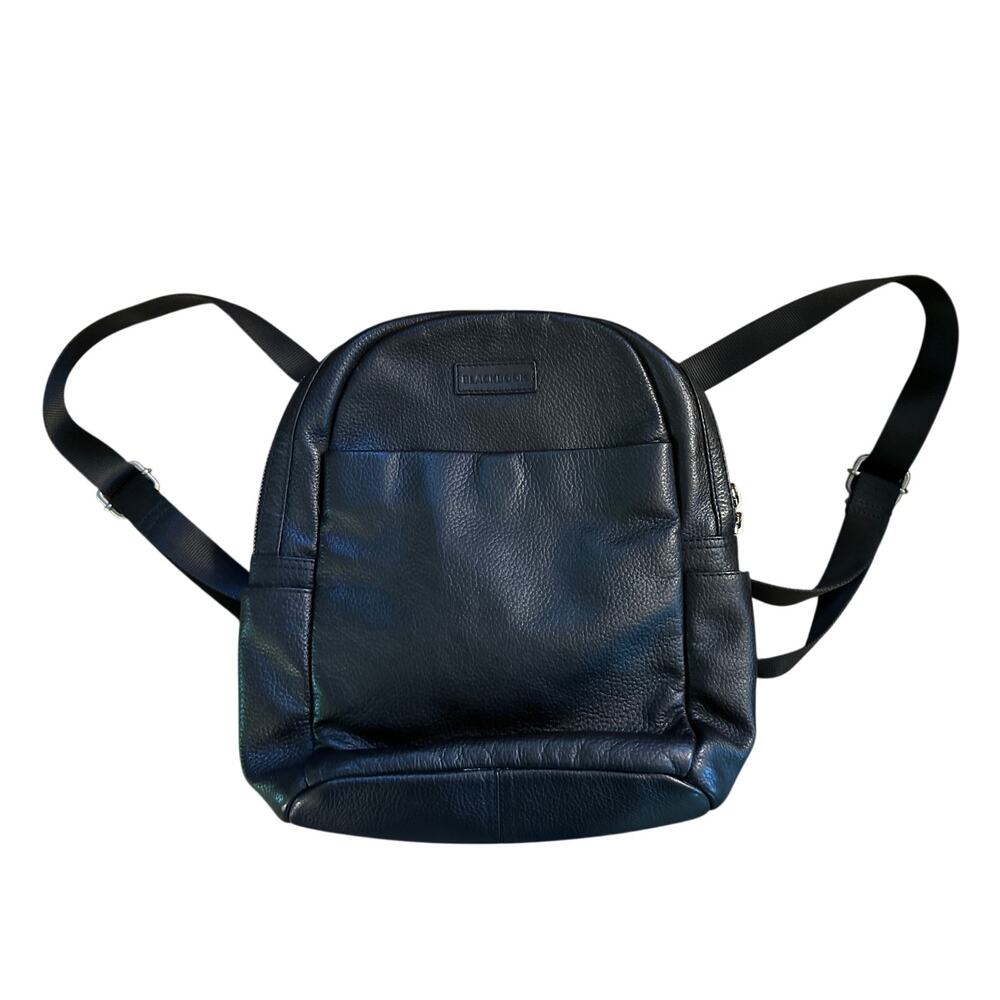 Bugatti Blackbook Mini Horizon 2.0 Notebook Backpack Black Leather Purse Bag